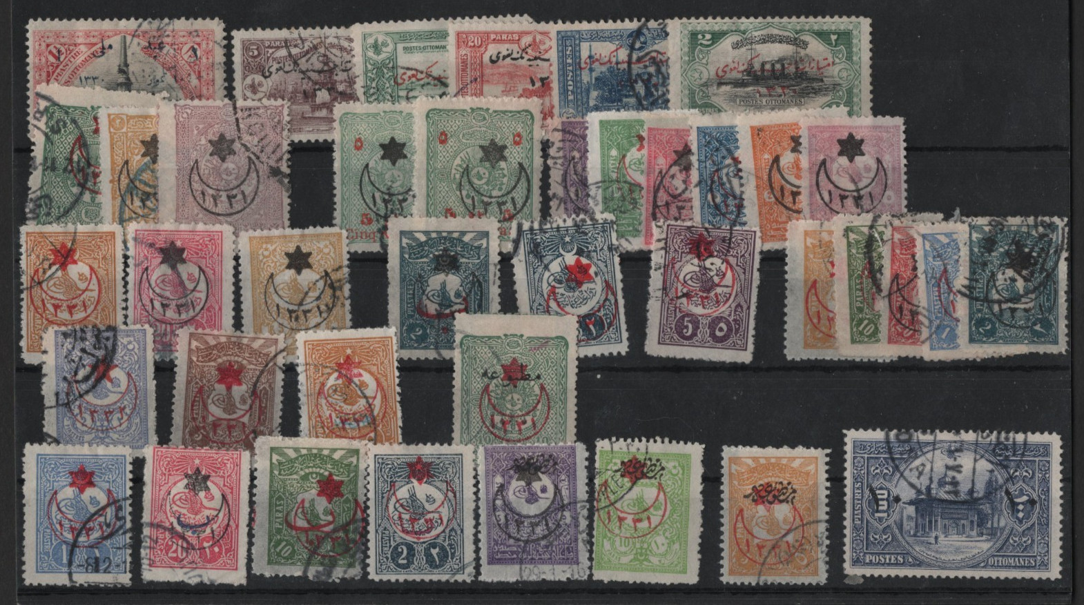 Turkey 1914-1916 Collection Of About 40 Tughra Issues Used