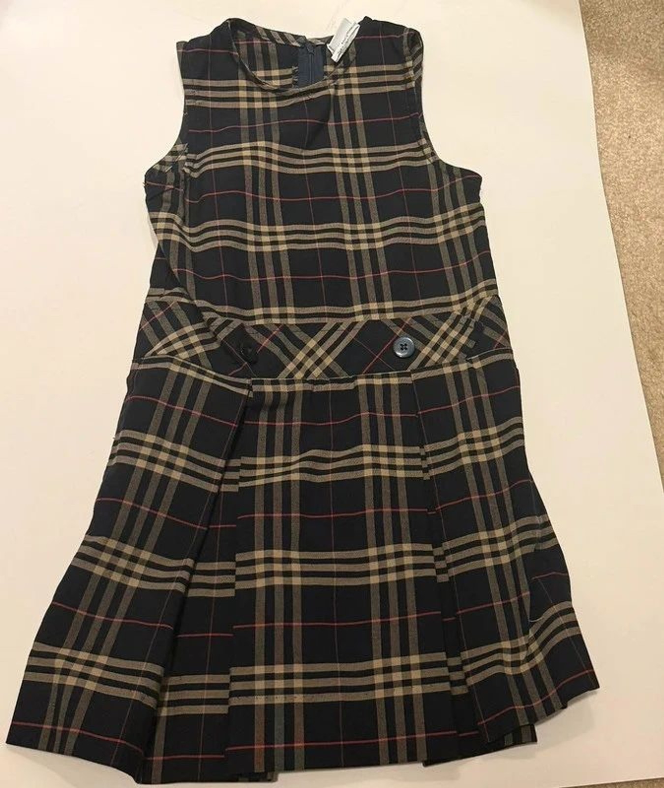Schoolbelles A+ Girls Drop Waist Jumper Navy Plaid Size 5 Schoolbelles A+ Girls Drop Waist Jumper Navy Plaid Size 5