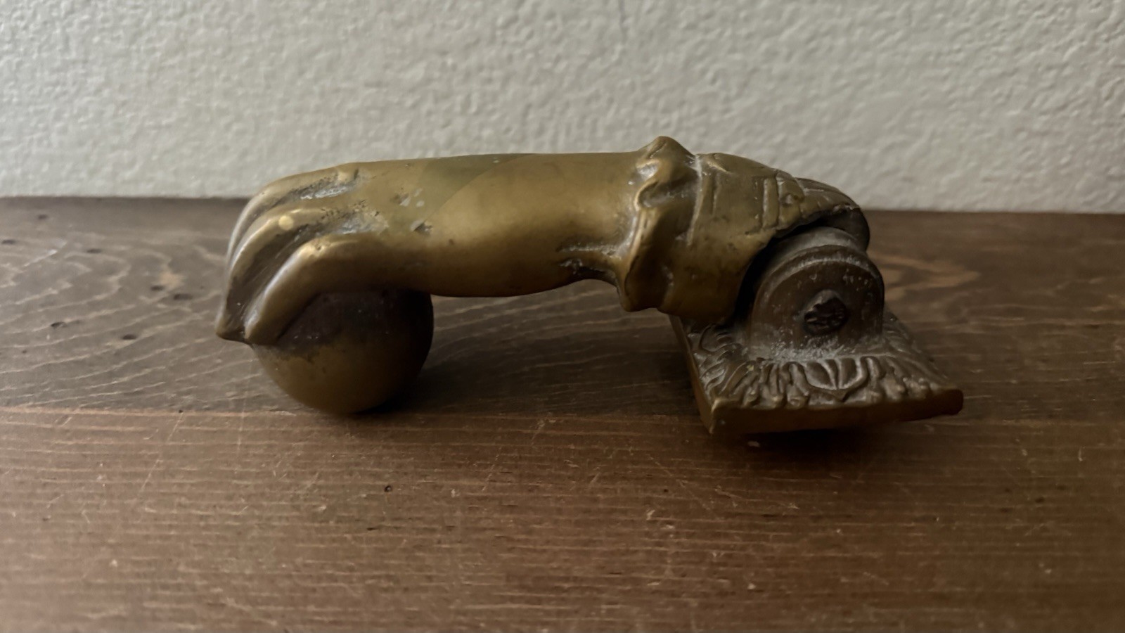 Antique/Vintage Solid Brass Victorian Ladies Hand With Ball Door Knocker Antique/Vintage Solid Brass Victorian Ladies Hand With Ball Door Knocker