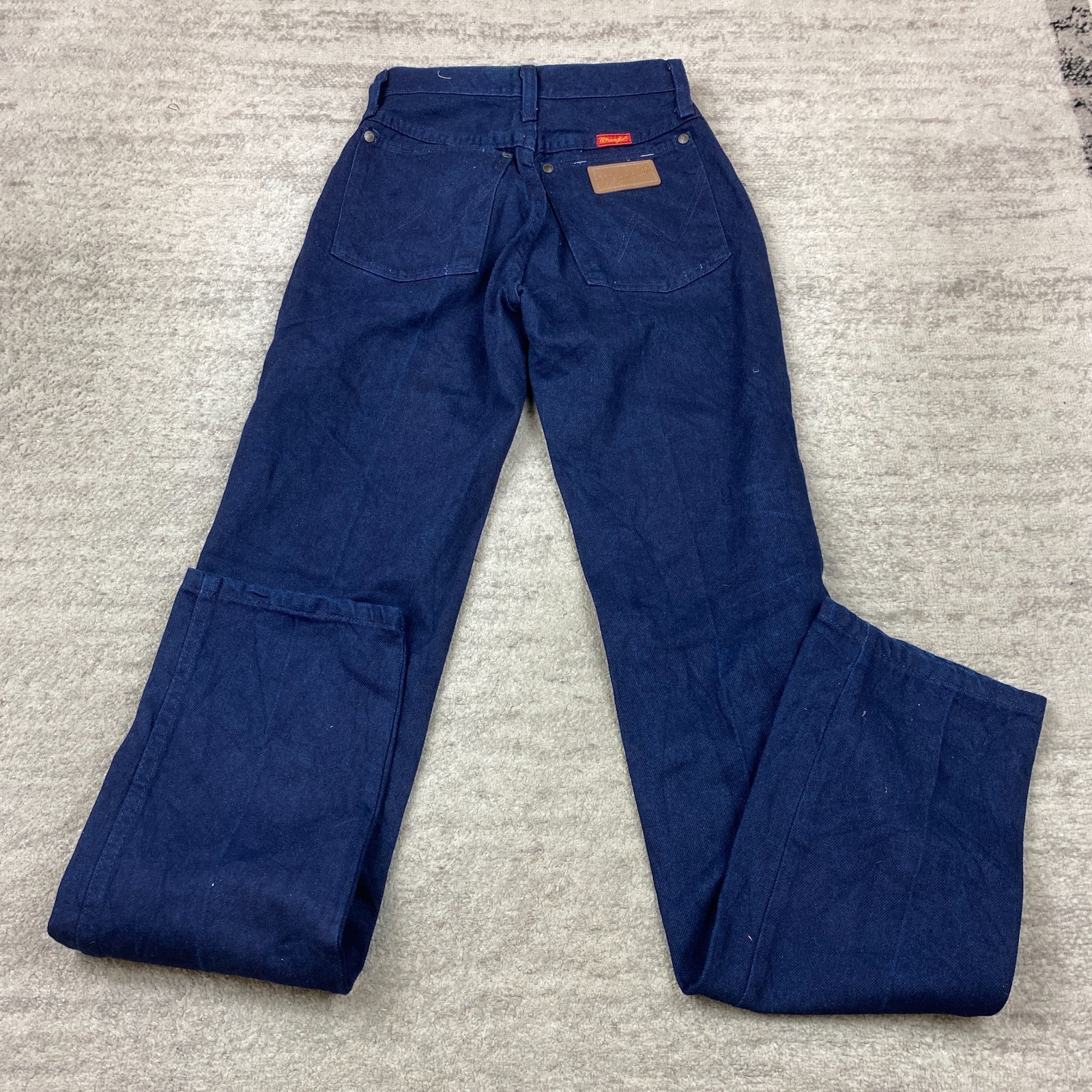 VTG Wrangler Cowboy Cut Pants 1 24 Blue Jeans Zip USA Deadstock 24x36 Mens Women