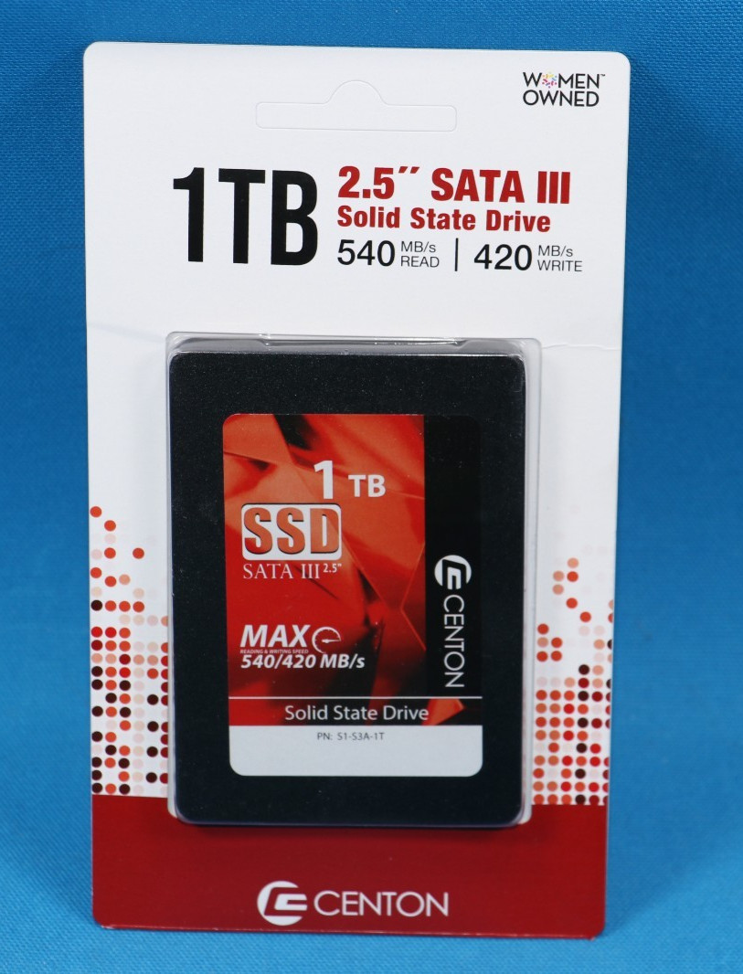 Centon SSD 1TB SATA III 2.5 Solid State Drive 540 / 420 S1-S3A-1T NEW SEALED Centon SSD 1TB SATA III 2.5 Solid State Drive 540 / 420 S1-S3A-1T NEW SEALED