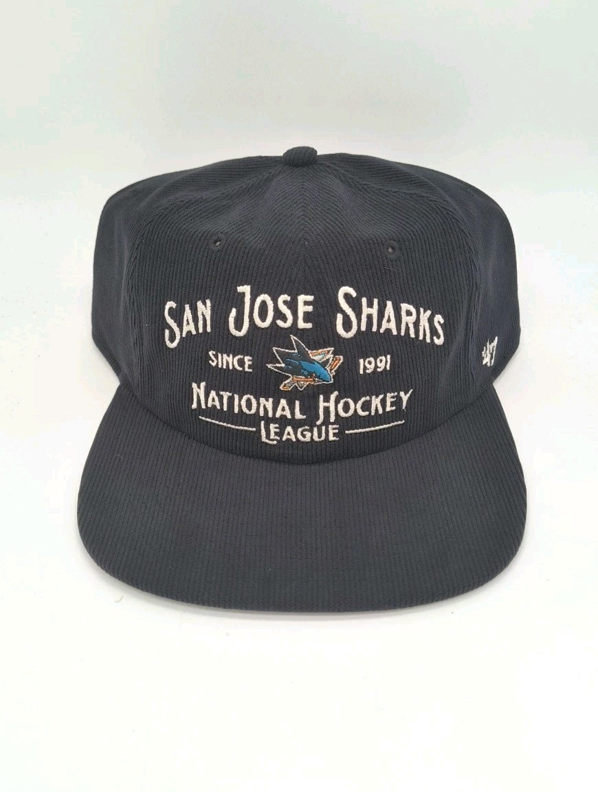 San Jose Sharks 47 Brand Corduroy Hat Cap Hockey adjustable snapback new NHL San Jose Sharks 47 Brand Corduroy Hat Cap Hockey adjustable snapback new NHL