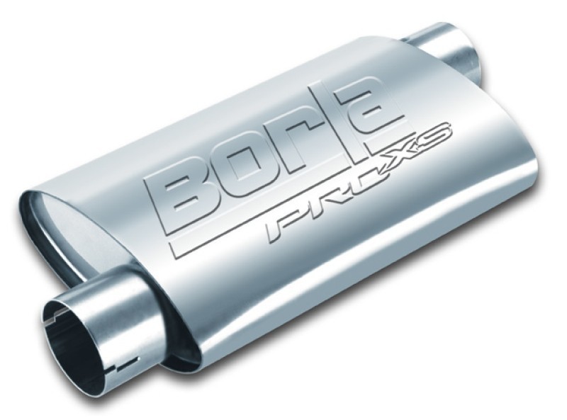 Borla Fits Universal Pro-XS Muffler Oval 2.5in Inlet/Outlet Offset/Offset Borla Fits Universal Pro-XS Muffler Oval 2.5in Inlet/Outlet Offset/Offset