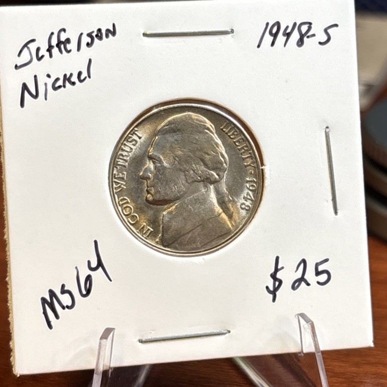 1948-S 5C Jefferson Nickel MS 64 Plus Quality  Uncirculated