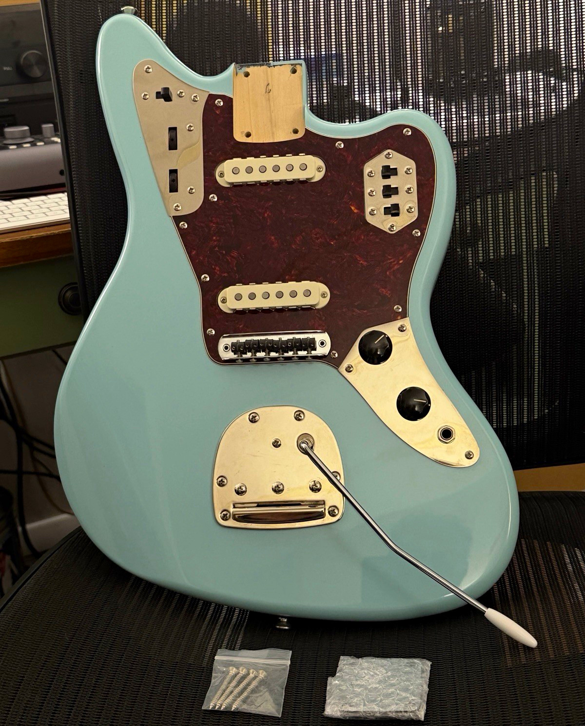 Squier CV Jaguar Guitar Body. Daphne blue- excellent condition Squier CV Jaguar Guitar Body. Daphne blue- excellent condition