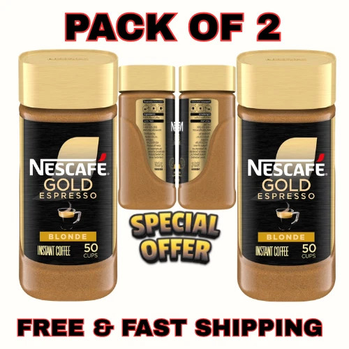 Nescafe Gold Espresso Blonde, Instant Coffee, 3.5 oz (Pack of 2) Nescafe Gold Espresso Blonde, Instant Coffee, 3.5 oz (Pack of 2)