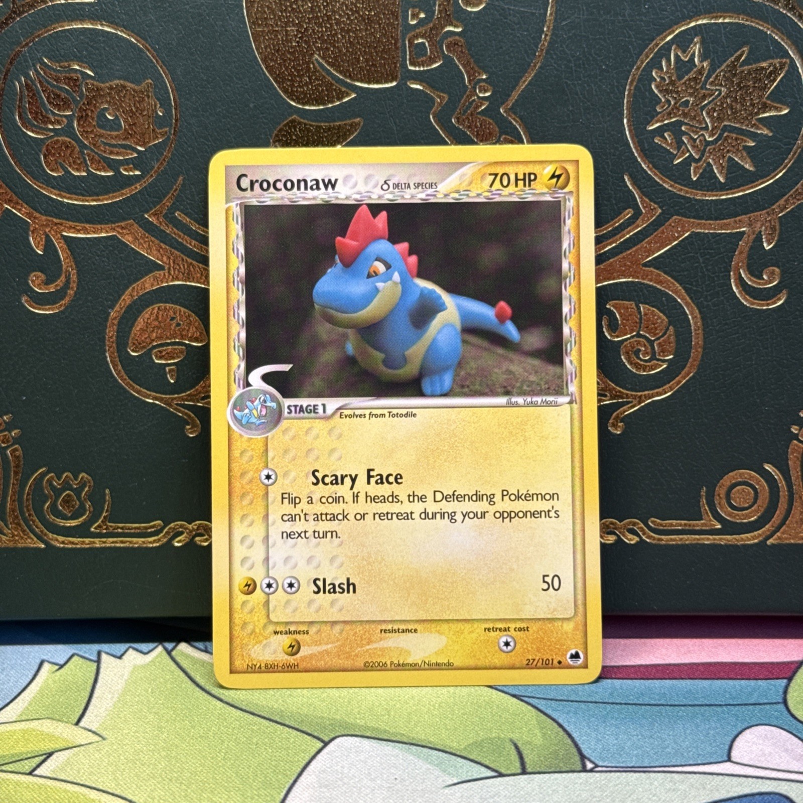 Pokemon Croconaw (Delta Species) 27/101 Dragon Frontiers Yuka Morii Mint/NM Pokemon Croconaw (Delta Species) 27/101 Dragon Frontiers Yuka Morii Mint/NM