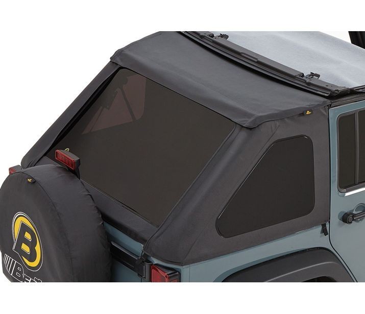 Bestop 58223-35 Soft Top Window Set Black Diamond for 07-18 Jeep Wrangler JK 4DR
