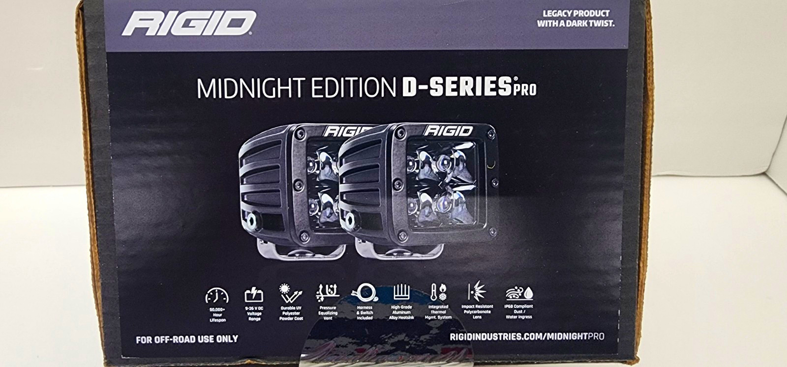 Rigid Industries D Series PRO Midnight Edition - Spot - Diffused - Pair Rigid Industries D Series PRO Midnight Edition - Spot - Diffused - Pair