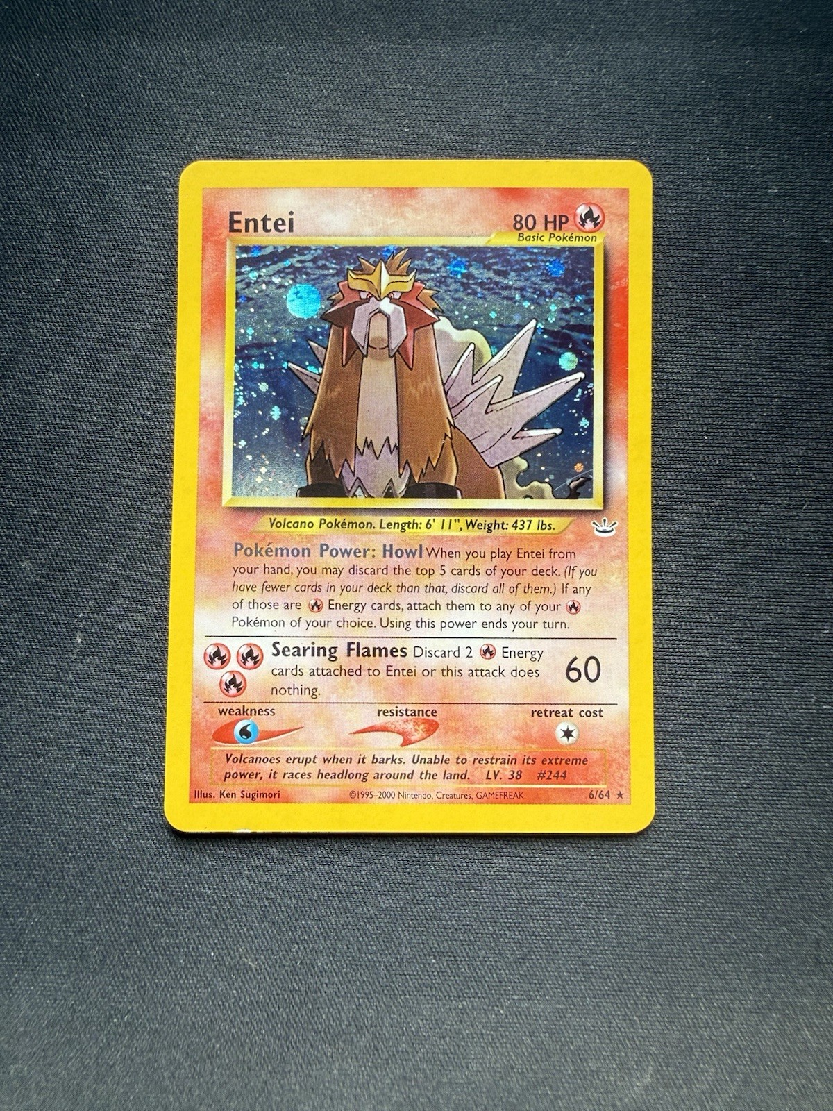 Pokemon TCG Entei 6/64 Neo Revelation Holo Rare Unlimited Pokemon TCG Entei 6/64 Neo Revelation Holo Rare Unlimited