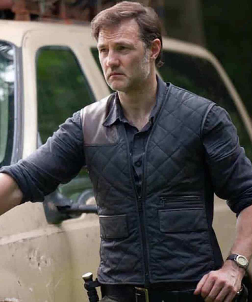 Governor the Walking Dead David Morrissey Quilted Black Motorcycle Vest Governor the Walking Dead David Morrissey Quilted Black Motorcycle Vest