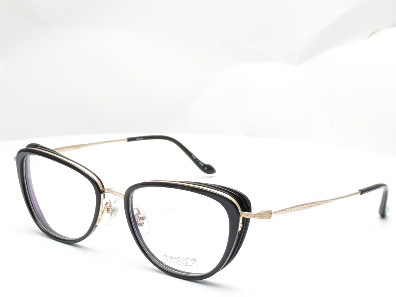 Matsuda M3095 BLK Black Gold Women\'s Eyeglasses Frames 51-19-142
