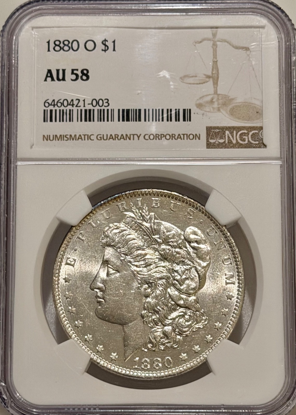 1880 O Morgan Silver Dollar NGC AU58 Better Date Morgan
