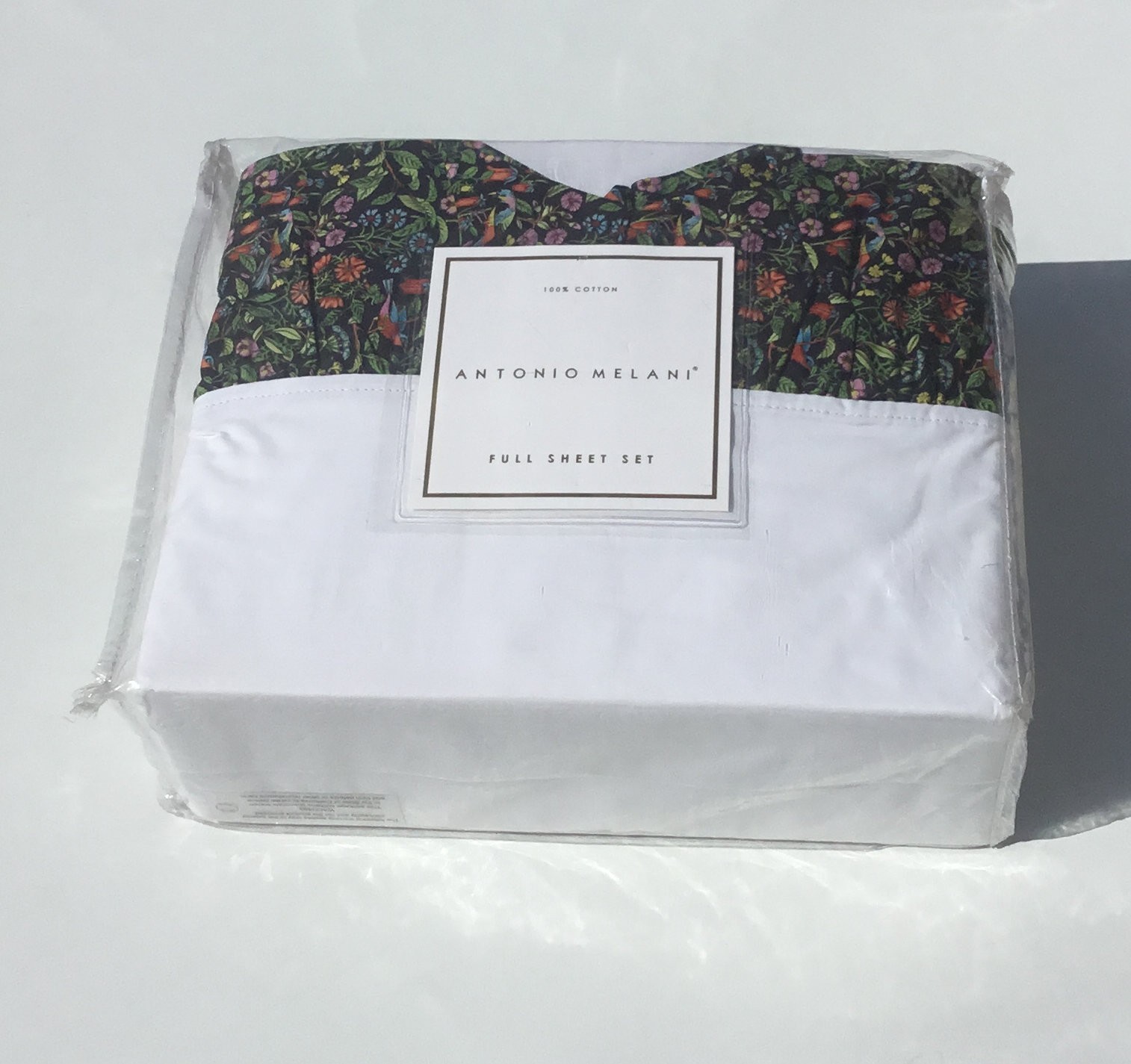 Antonio Melani Full Sheet Set Liberty White Sheet 100% Cotton Antonio Melani Full Sheet Set Liberty White Sheet 100% Cotton