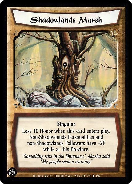 Shadowlands Marsh - Diamond Edition - Legend of the Five Rings CCG