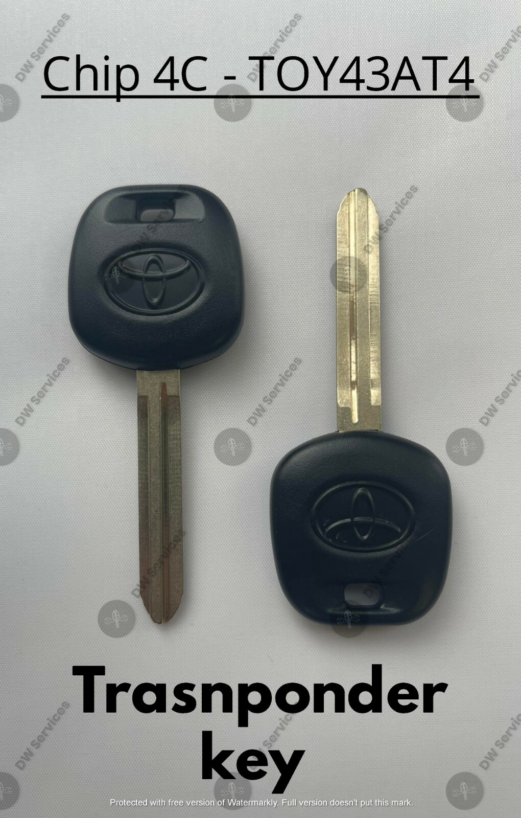 2x NEW OEM Toyota Transponder Chip 4C Ignition Car Key Replacement TOY43AT4