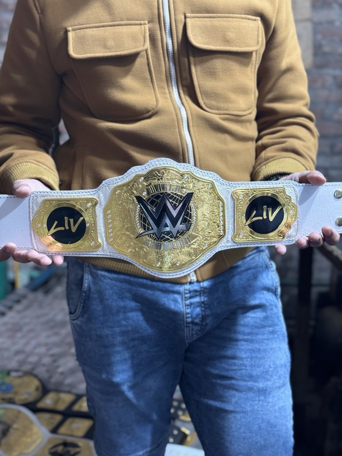 New Women's Heavyweight Championship Wrestling Belt Replica Kids Size 2mm metal