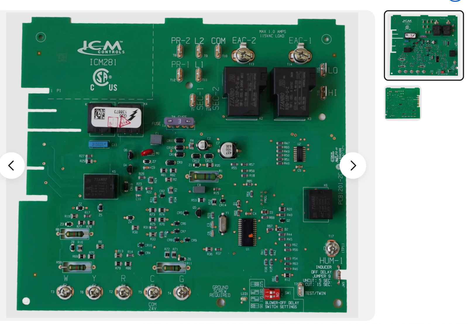 ICM281 GUARANTEED WORKING TESTED GOOD OEM Furnace Control Ces0110057-01 ICM281 GUARANTEED WORKING TESTED GOOD OEM Furnace Control Ces0110057-01