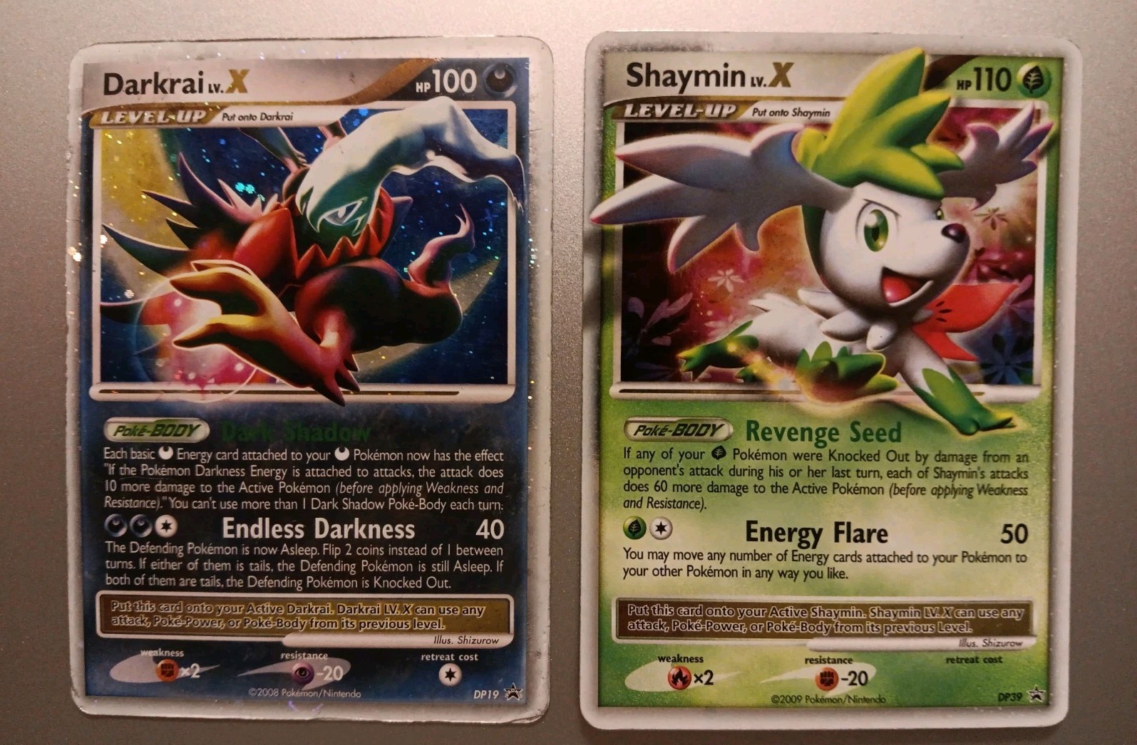 Darkrai Lv. X DP19 & Shaymin Lv. X DP39 Black Star Promos Pokemon TCG 2 Cards Darkrai Lv. X DP19 & Shaymin Lv. X DP39 Black Star Promos Pokemon TCG 2 Cards