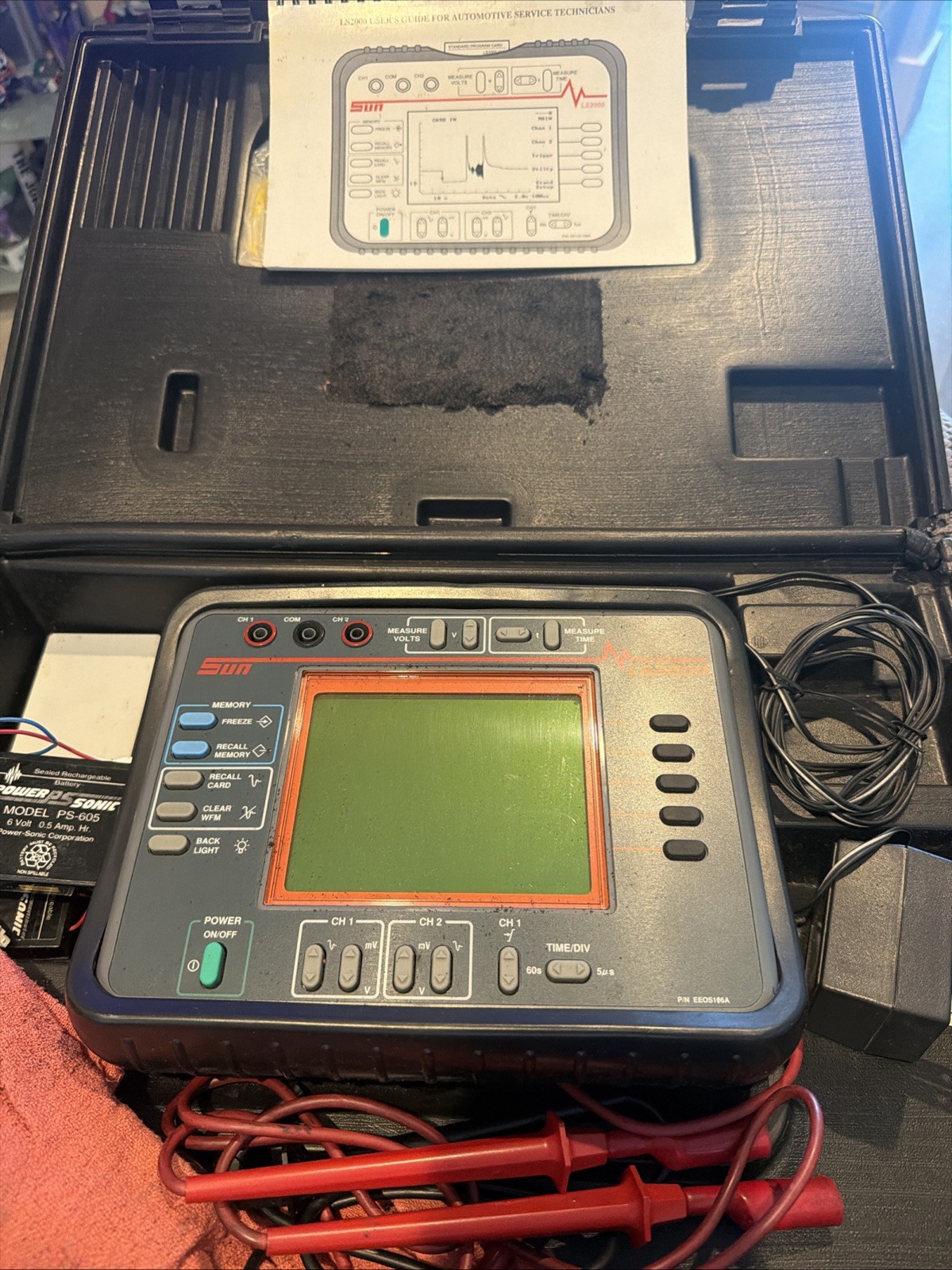 Sun Electric Corporation Automotive Oscilloscope LS2000- With Case Untested Sun Electric Corporation Automotive Oscilloscope LS2000- With Case Untested