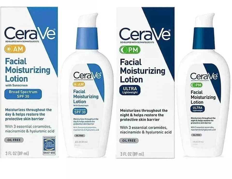 Cerave 3oz AM/PM Facial Moisturizing Lotion Pack NEW IN BOX
