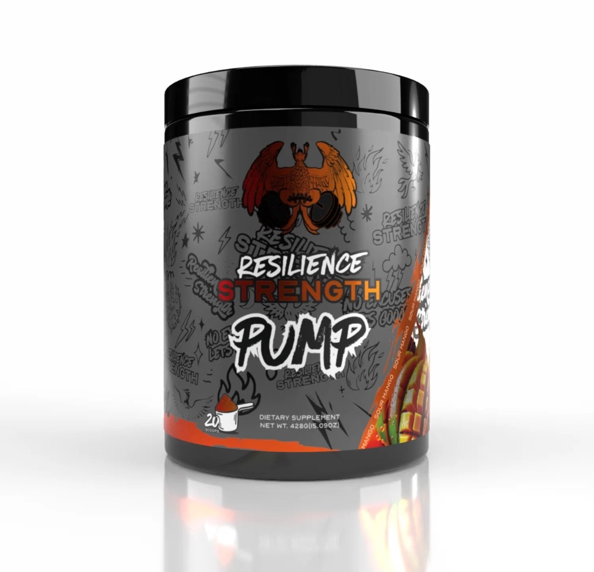 Resilience Strength Non-stim Pump Preworkout - Sour Mango FREE USA Shipping