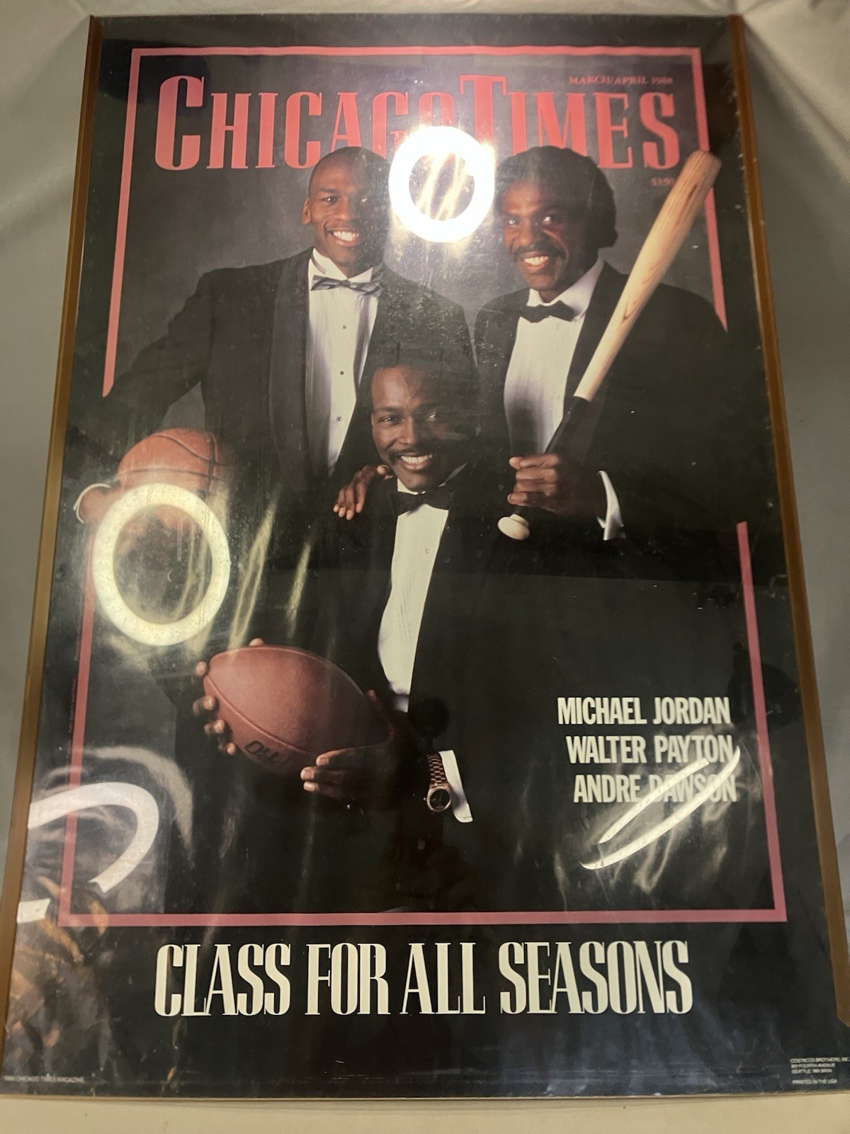 Vintage 1988 Chicago Times poster titled Vintage 1988 Chicago Times poster titled