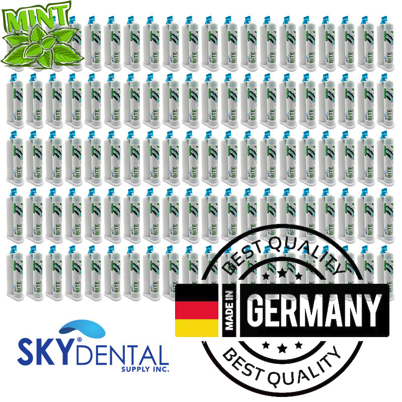 100x50ml Dental Bite Registration Impression Material Fast Regular set Mint 100x50ml Dental Bite Registration Impression Material Fast Regular set Mint