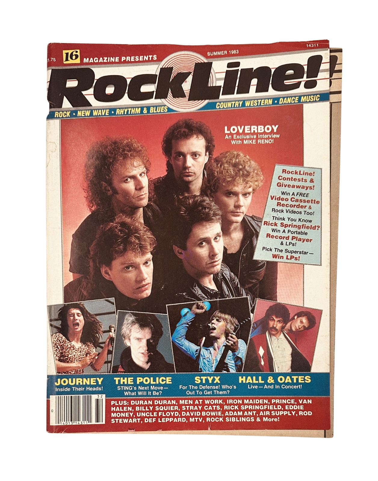 RockLine Magazine Summer 1983 Loverboy Journey Police Van Halen Duran