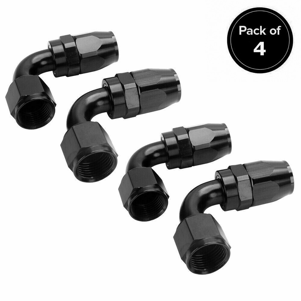 LokoCar 12AN 90 Degree Swivel Hose End Fittings Fits CPE Fuel Line Aluminum 4Pcs