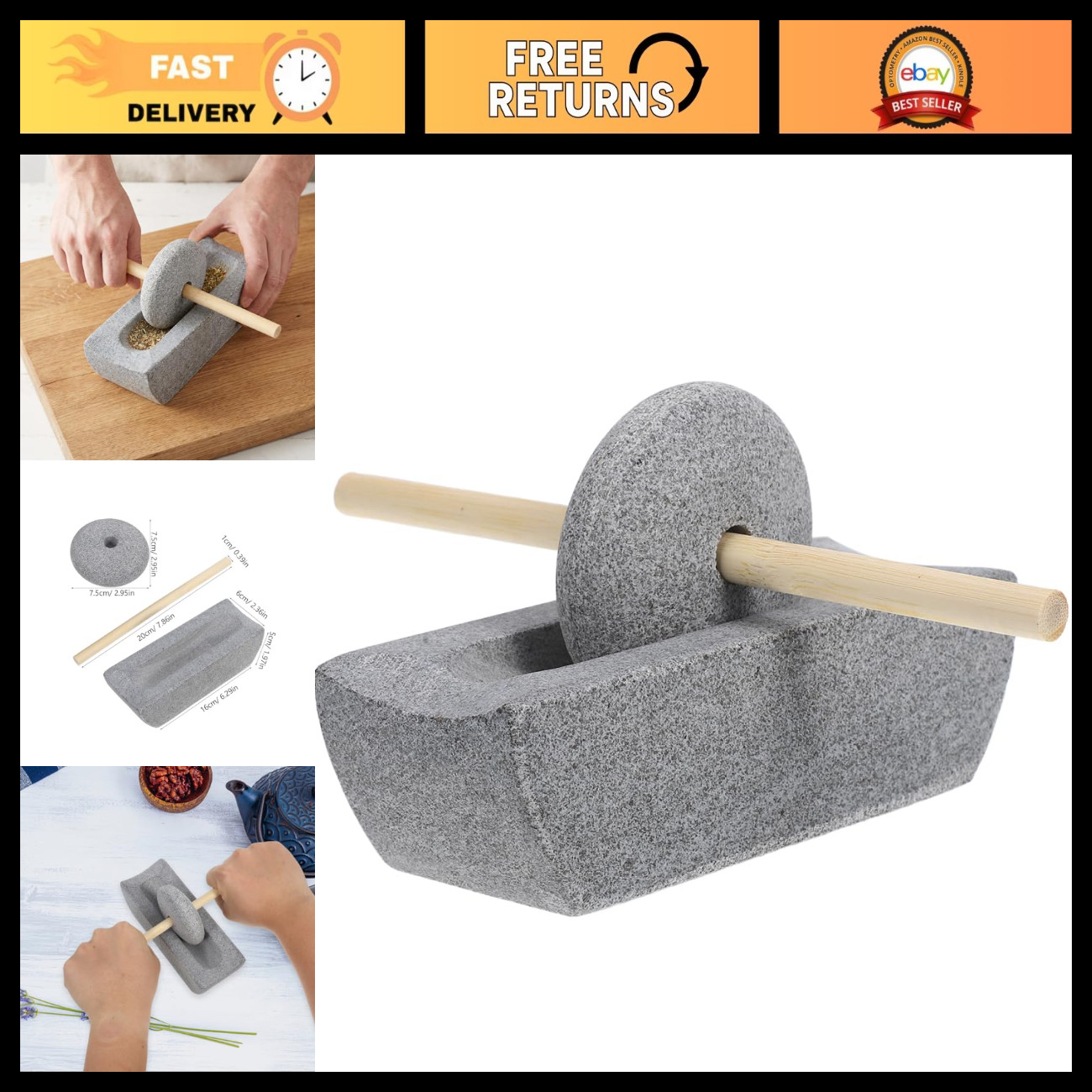 Traditional Chinese Stone Mill Manual Grinder - Hand Crank Spice & Tea Grinding Traditional Chinese Stone Mill Manual Grinder - Hand Crank Spice & Tea Grinding