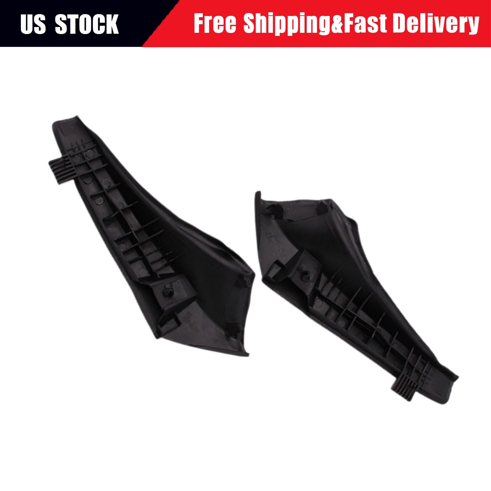 Pair For Toyota RAV4 2013-2018 Front Wiper Side Cowl Extension Cover Trim Black