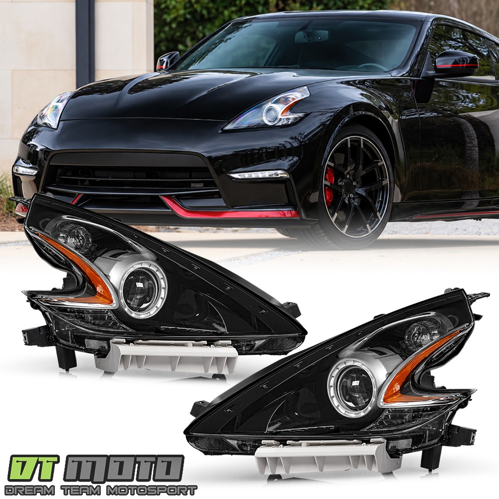 For 2009-2020 Nissan 370Z HID/Xenon Black Projector Headlights Pair Left+Right For 2009-2020 Nissan 370Z HID/Xenon Black Projector Headlights Pair Left+Right