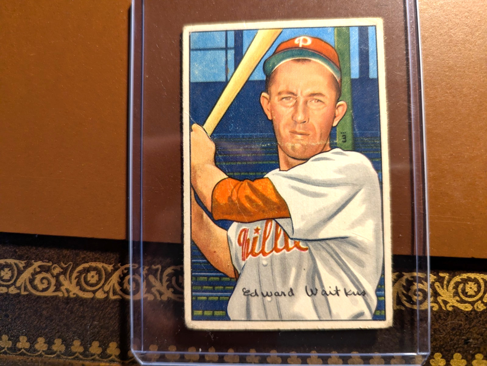 Eddie Waitkus  1952 Bowman Baseball Card
