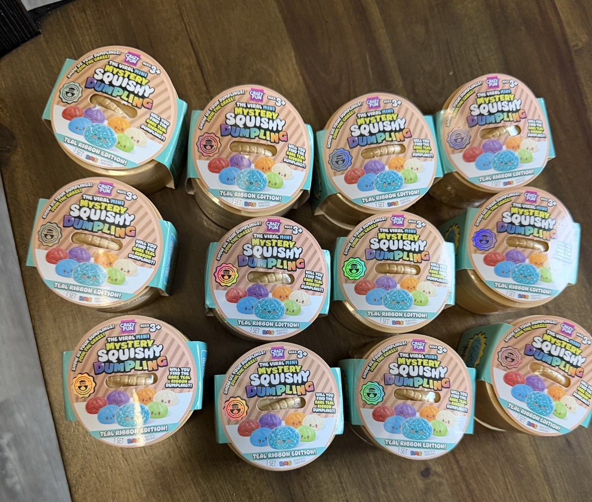 12x NEW RELEASE RMS Viral Mini Mystery Squishy Dumpling Teal Ribbon Edition
