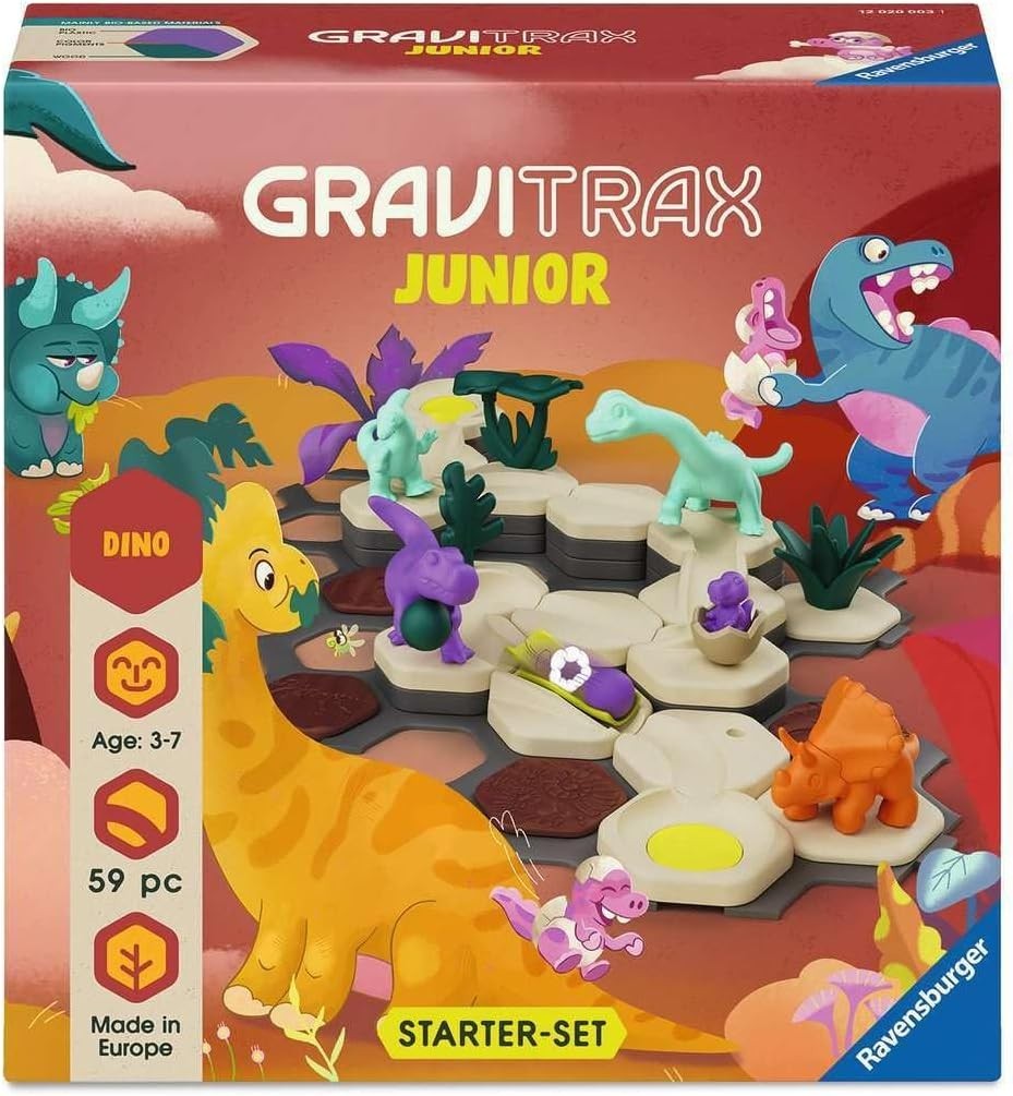 Ravensburger GraviTrax Junior Starter‑Set Dino 59‑Piece Marble Run Building Set Ravensburger GraviTrax Junior Starter‑Set Dino 59‑Piece Marble Run Building Set