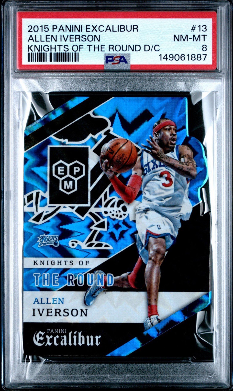 2015 Panini Excalibur Allen Iverson #13 Knights of the Round PSA 8 SSP 2015 Panini Excalibur Allen Iverson #13 Knights of the Round PSA 8 SSP