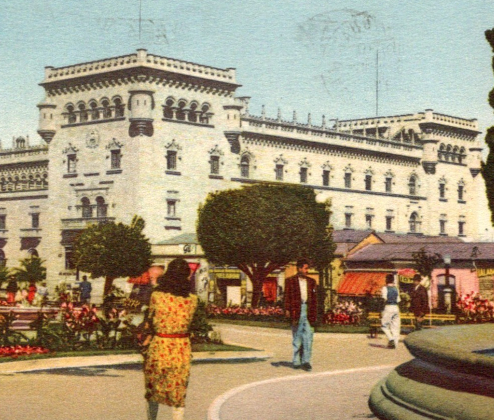 * VTG Postcard Parque Gomez Carrillo Guatemala City Guatemala c1951
