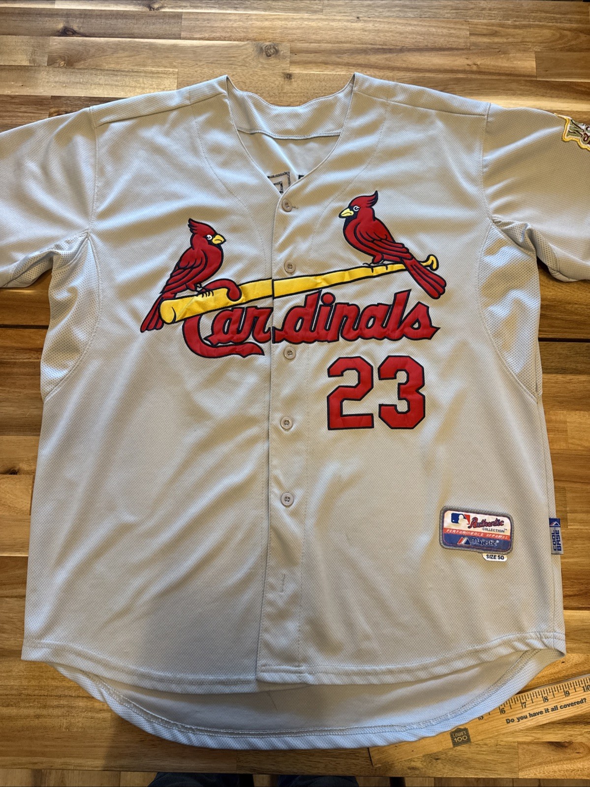 Majestic Authentic St Louis Cardinals David Freese #23 2011 WS Jersey Size 50 Majestic Authentic St Louis Cardinals David Freese #23 2011 WS Jersey Size 50