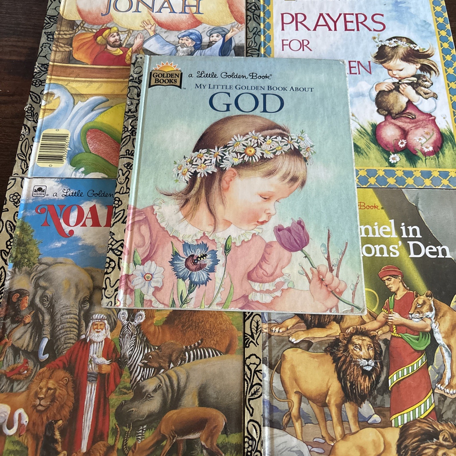 Lot Of 5 A Little Golden Book Series Bible Religious Jesus God Christian Family