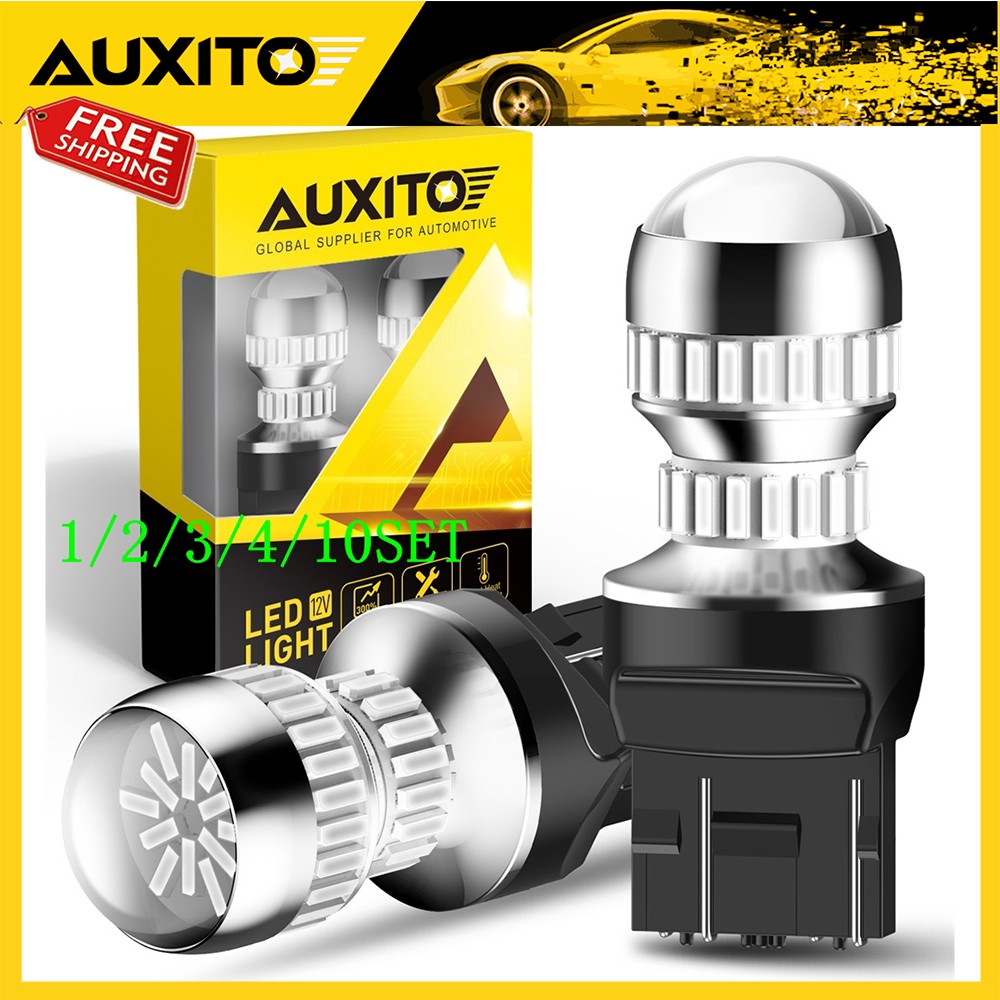 AUXITO 7440 7443 7444 Super Red 54SMD LED Rear Brake Tail Light Bulb 1~10Set