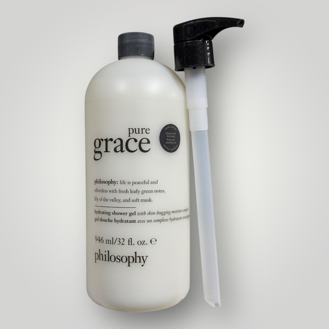 Philosophy Pure Grace Shampoo Shower Gel Bubble Bath 32 oz Sealed + Pump Philosophy Pure Grace Shampoo Shower Gel Bubble Bath 32 oz Sealed + Pump