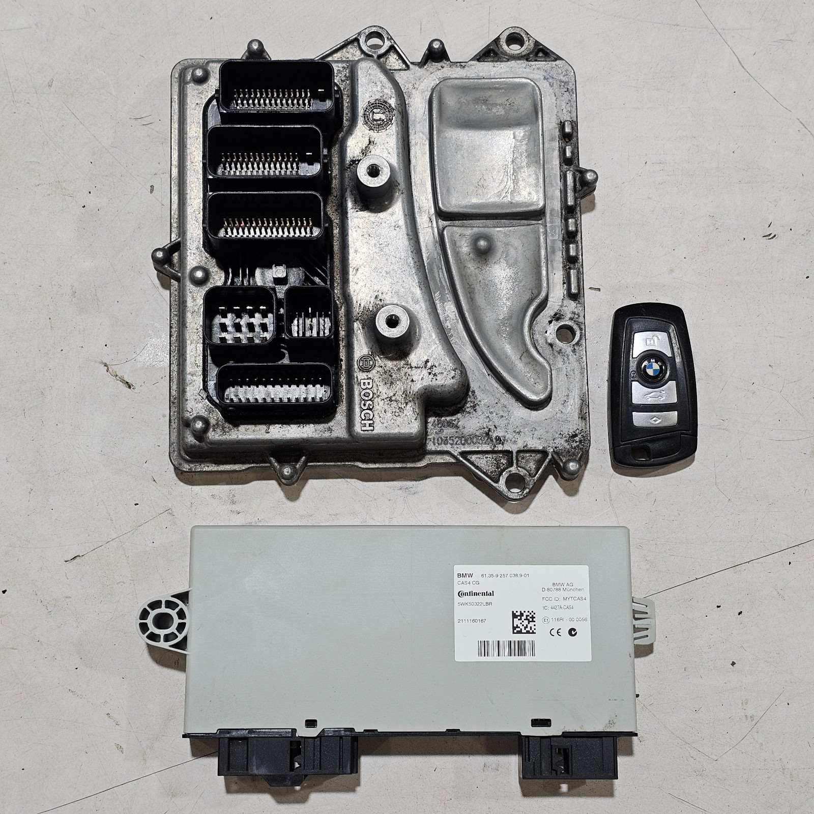 11-12 BMW 535I X3 3.0L N55 ECU Engine Control Module DME CAS4 Key OEM 7629420