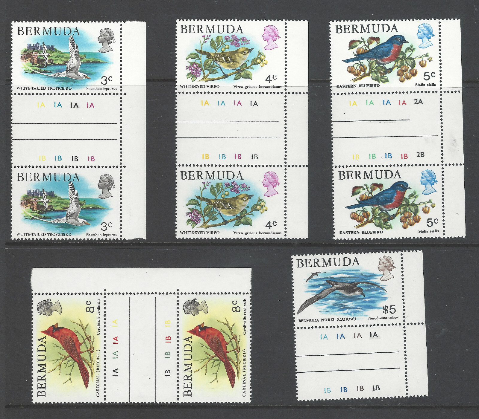 1978 BERMUDA MINT OG STAMPS PAIRS WITH GUTTER WILDLIFE QUEEN ELIZABETH II 1978 BERMUDA MINT OG STAMPS PAIRS WITH GUTTER WILDLIFE QUEEN ELIZABETH II
