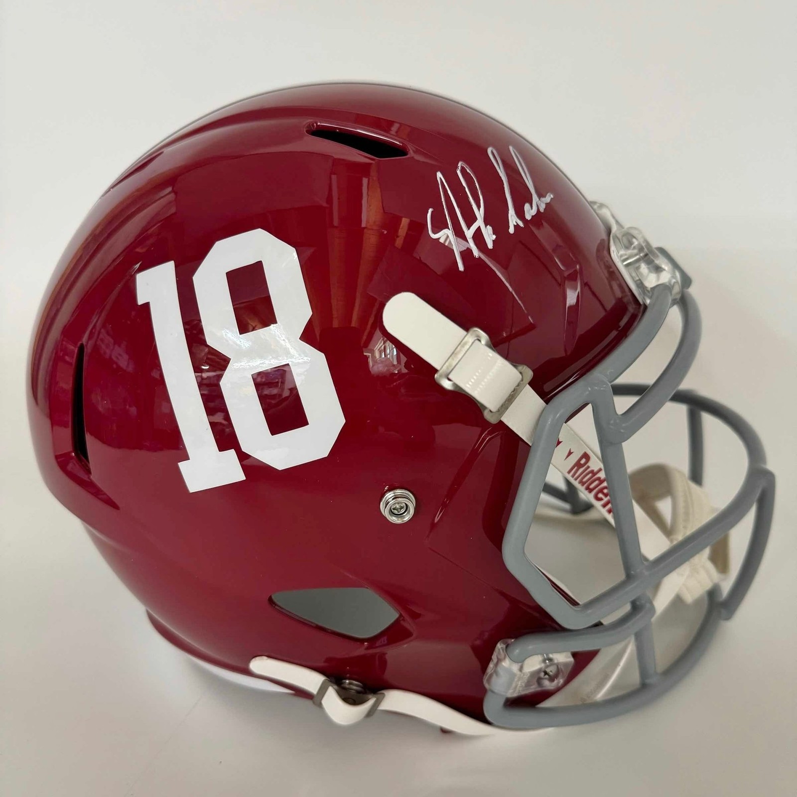 Autographed/Signed Nick Saban Alabama FS Helmet BAS COA Autographed/Signed Nick Saban Alabama FS Helmet BAS COA