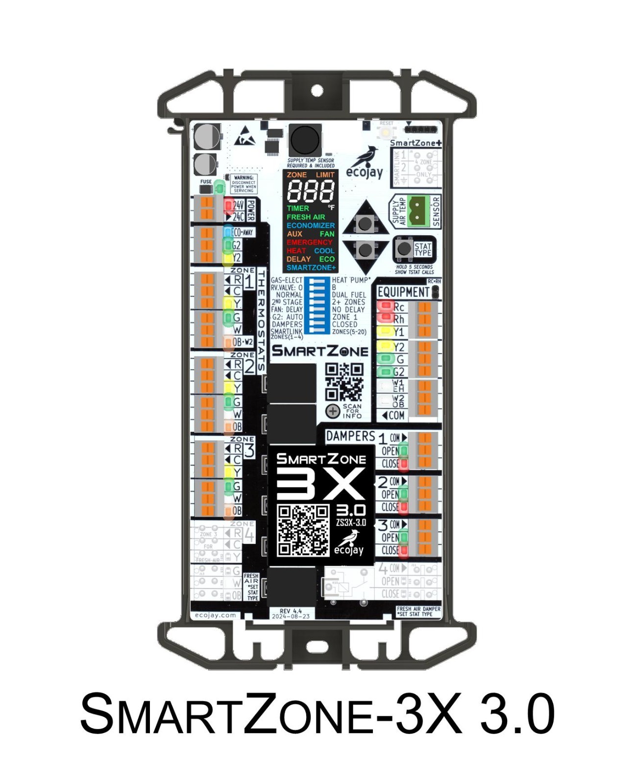 HVAC Zone Control Panel SmartZone-3X 3 Zone damper control universal replacement