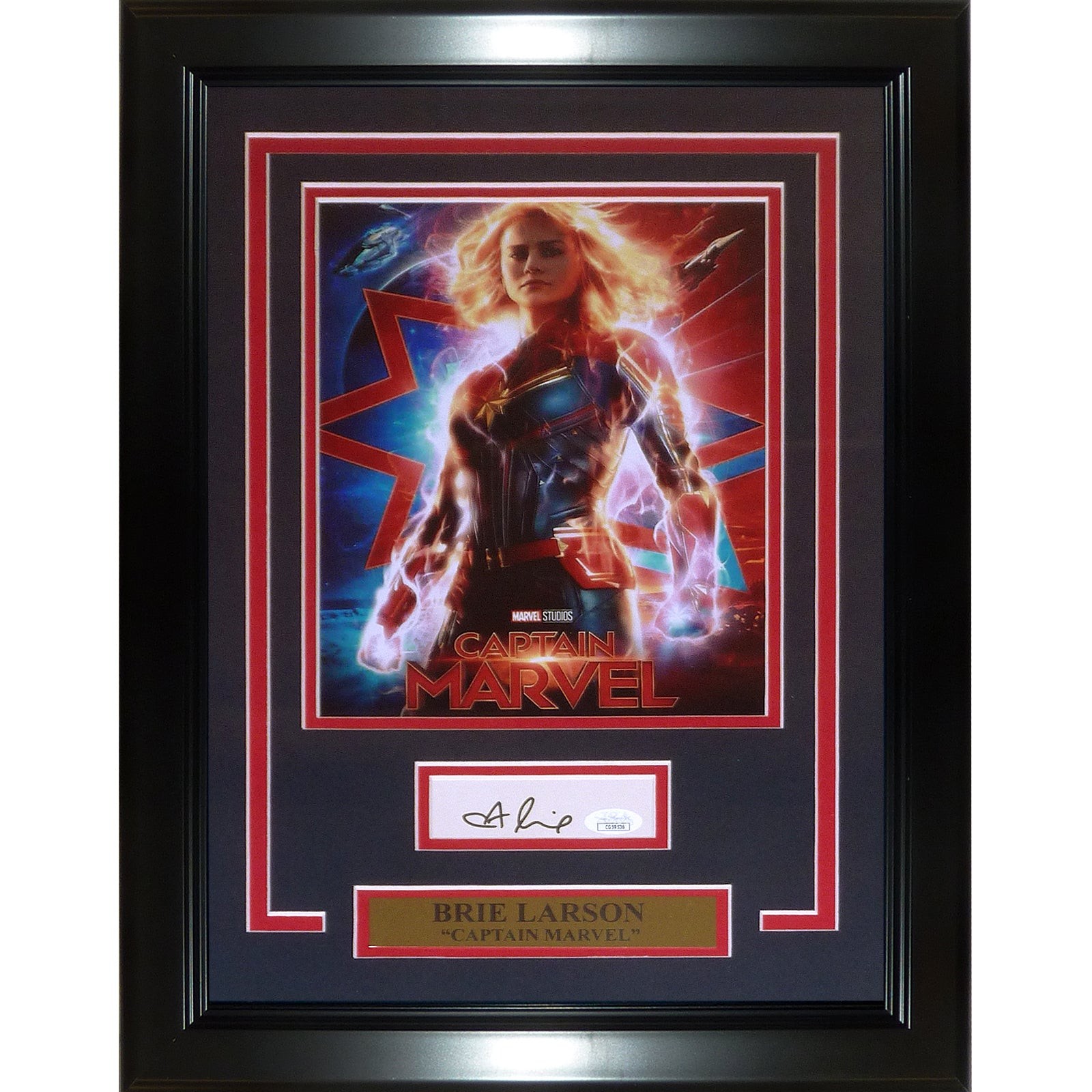 Brie Larson as Captain Marvel Autographed Marvel Brie Larson as Captain Marvel Autographed Marvel