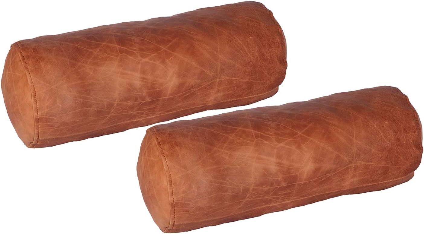 Neck Roll Pillow Cushion Cover, 18x7 Inch Full Moon Round Bolster Pillow Case, Neck Roll Pillow Cushion Cover, 18x7 Inch Full Moon Round Bolster Pillow Case,