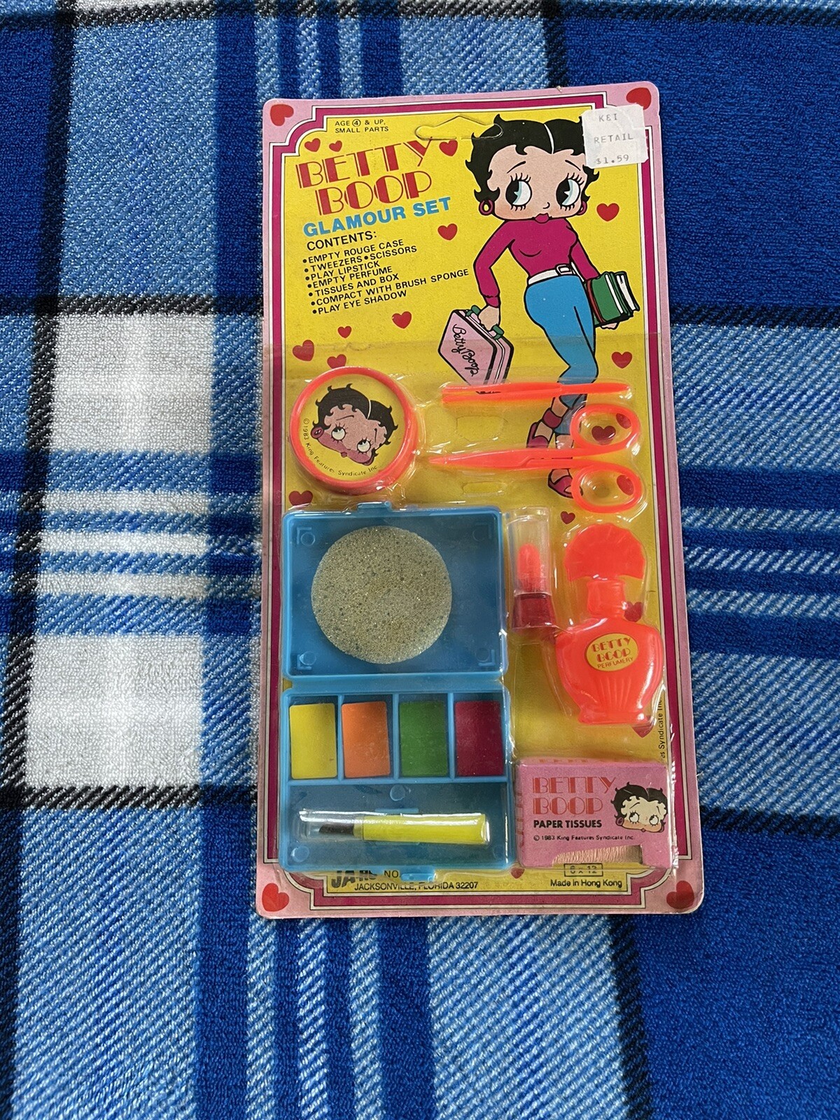 Rare Vintage Glamour Set JA-RU Betty Boop Toys 1983 Play Makeup Vintage New Rare Vintage Glamour Set JA-RU Betty Boop Toys 1983 Play Makeup Vintage New