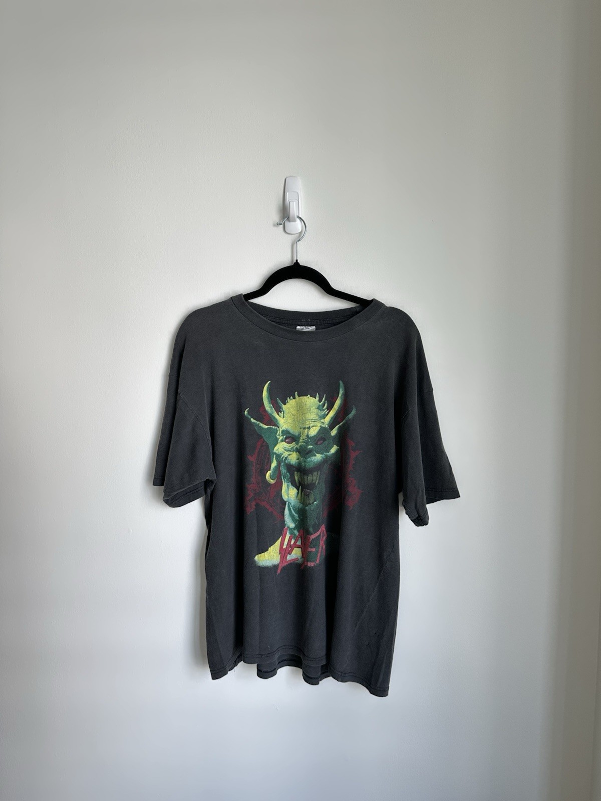 Vintage 90s Slayer Root Of Evil Brockum Distressed Single Stitch T-Shirt 1990 L Vintage 90s Slayer Root Of Evil Brockum Distressed Single Stitch T-Shirt 1990 L